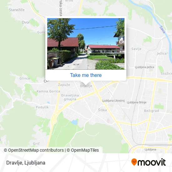 Dravlje map