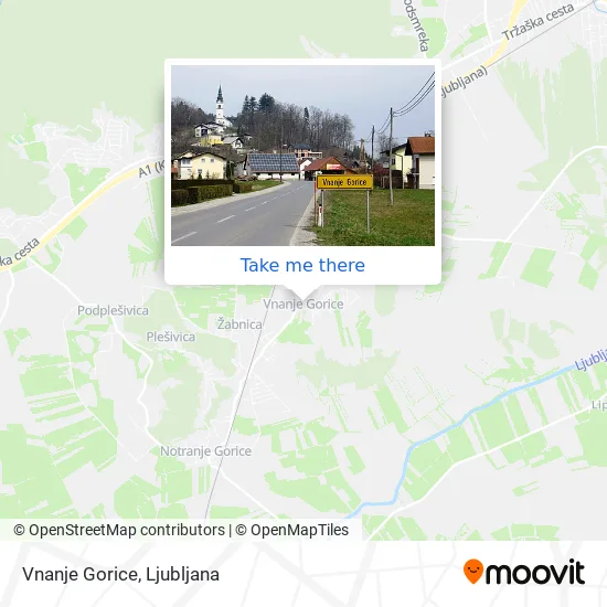 Vnanje Gorice map