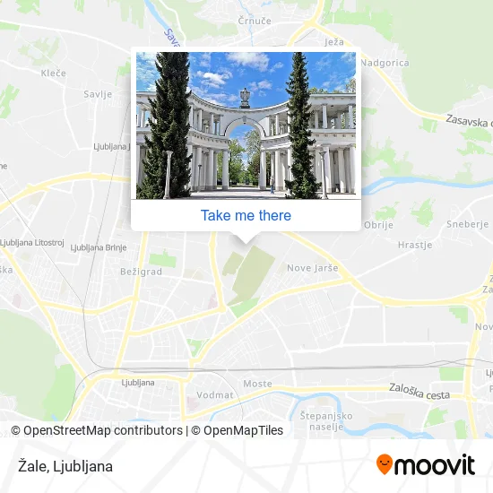 Žale map
