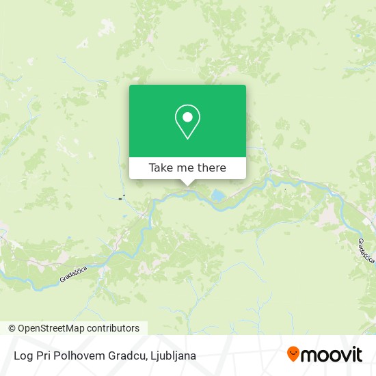 Log Pri Polhovem Gradcu map