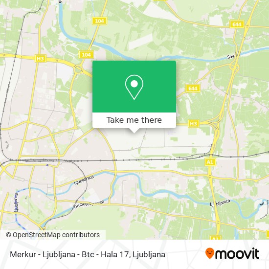 Merkur - Ljubljana - Btc - Hala 17 map