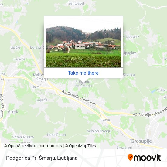 Podgorica Pri Šmarju map