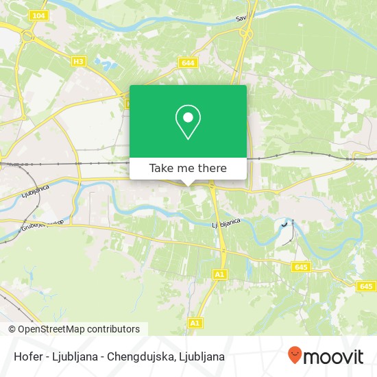 Hofer - Ljubljana - Chengdujska map