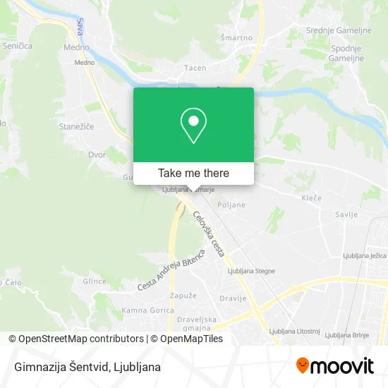 Gimnazija Šentvid map