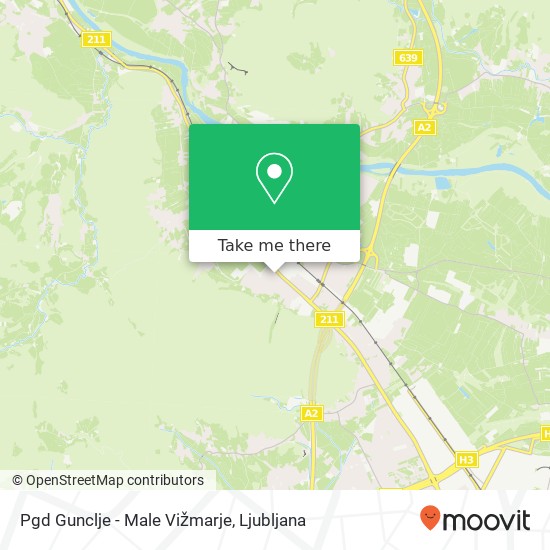 Pgd Gunclje - Male Vižmarje map