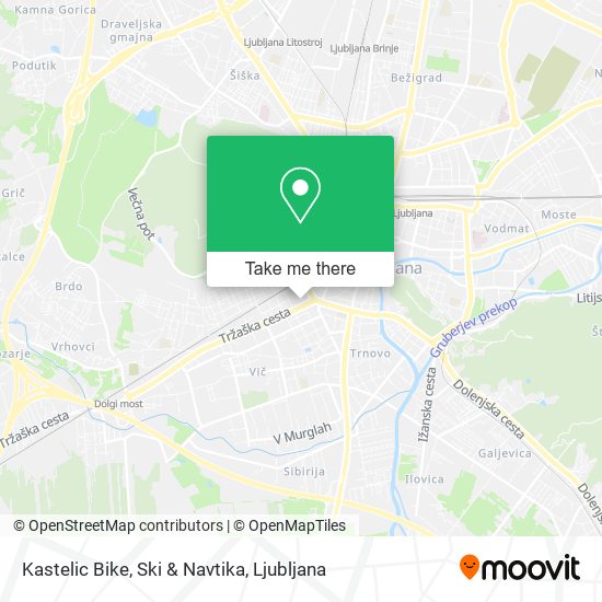 Kastelic Bike, Ski & Navtika map