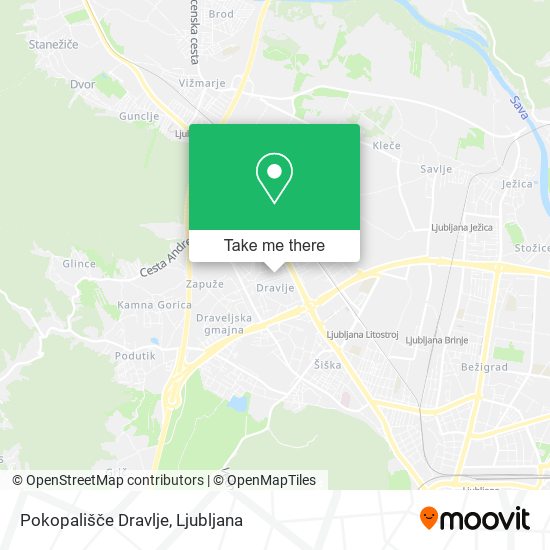 Pokopališče Dravlje map