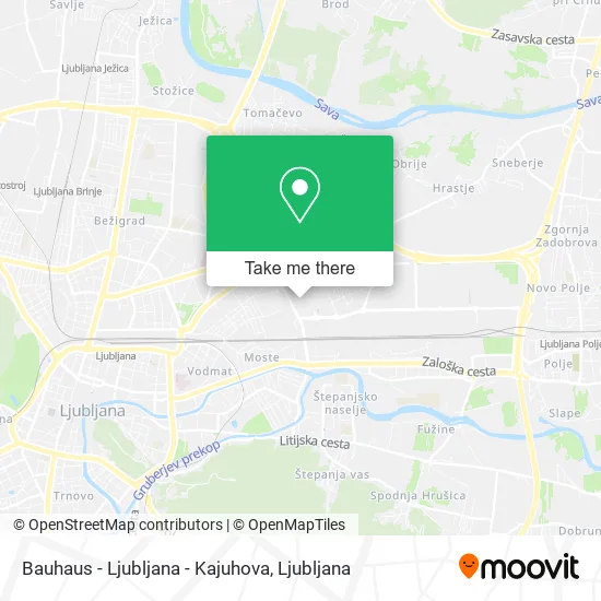 Bauhaus - Ljubljana - Kajuhova map