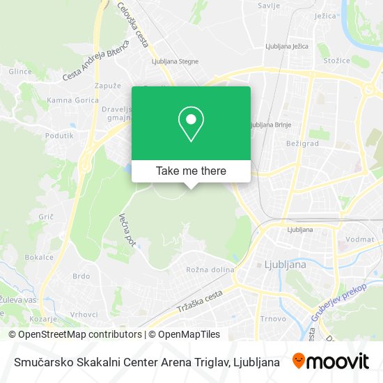Smučarsko Skakalni Center Arena Triglav map