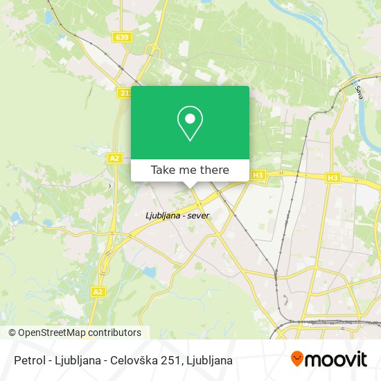 Petrol - Ljubljana - Celovška 251 map