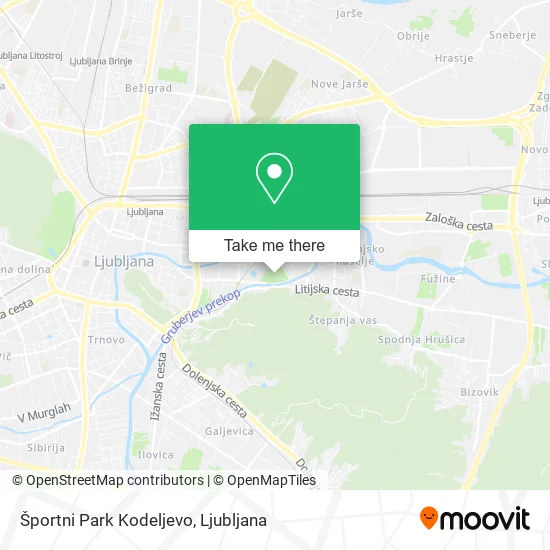Športni Park Kodeljevo map