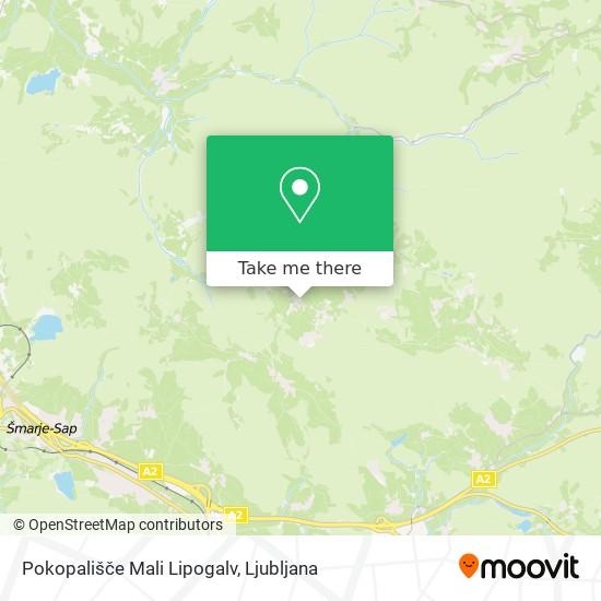 Pokopališče Mali Lipogalv map