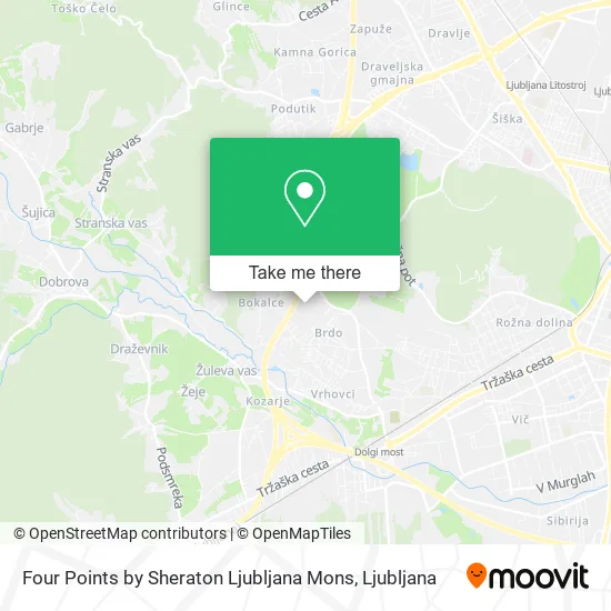 Four Points by Sheraton Ljubljana Mons map