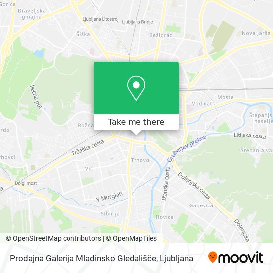 Prodajna Galerija Mladinsko Gledališče map