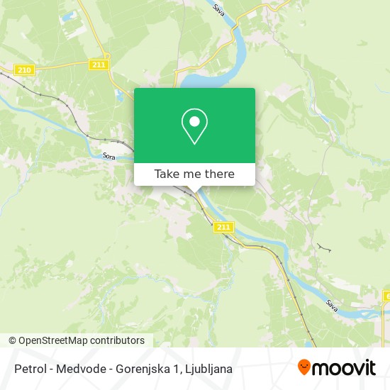 Petrol - Medvode - Gorenjska 1 map