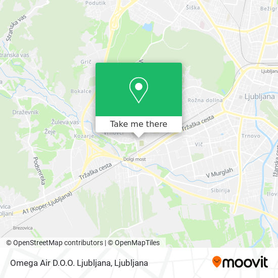 Omega Air D.O.O. Ljubljana map