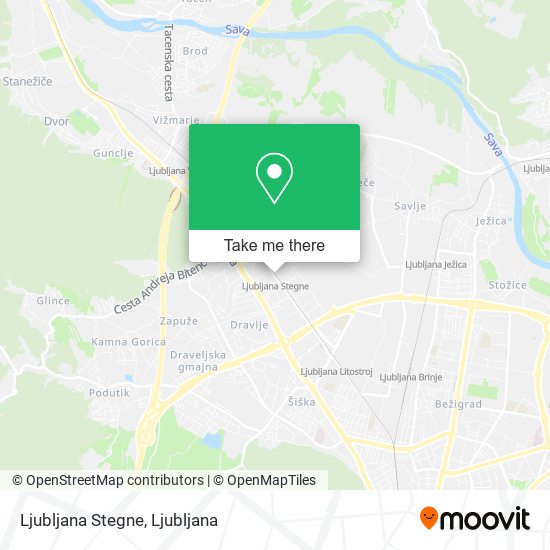 Ljubljana Stegne map