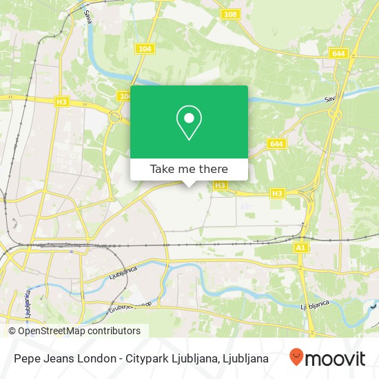 Pepe Jeans London - Citypark Ljubljana map