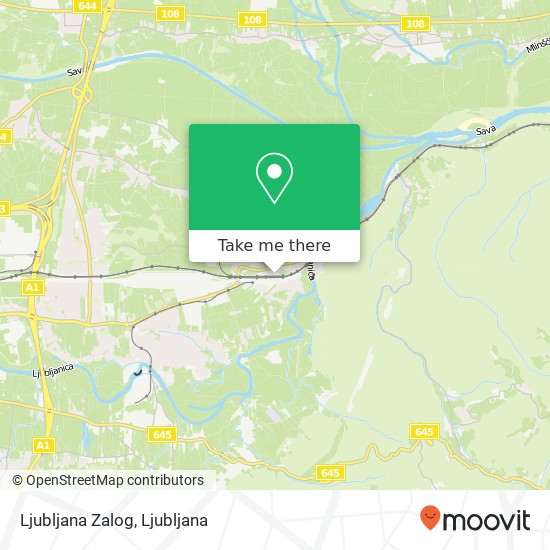 Ljubljana Zalog map