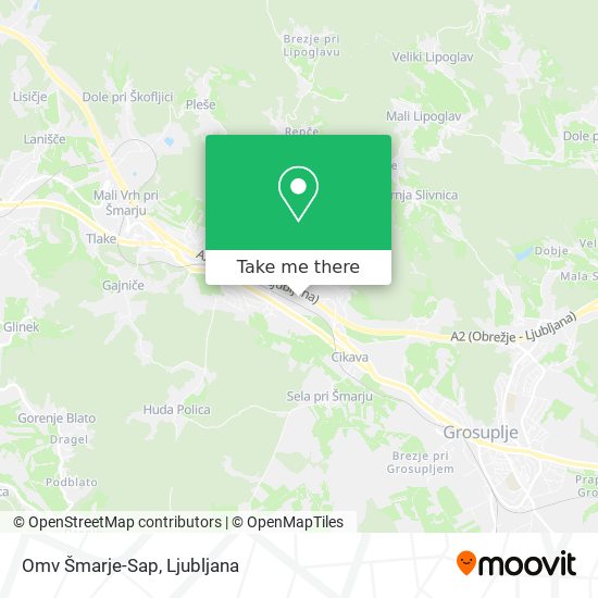 Omv Šmarje-Sap map