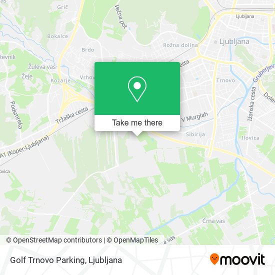 Golf Trnovo Parking map