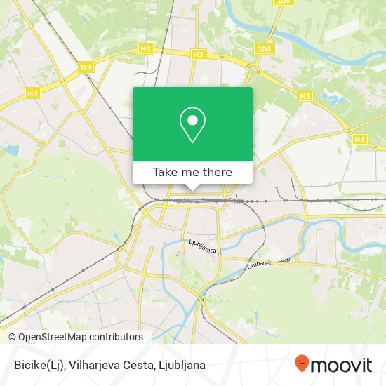 Bicike(Lj), Vilharjeva Cesta map