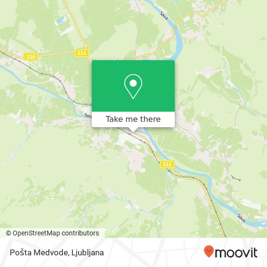 Pošta Medvode map