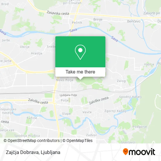 Zajčja Dobrava map