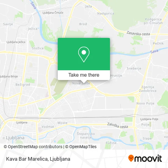 Kava Bar Marelica map