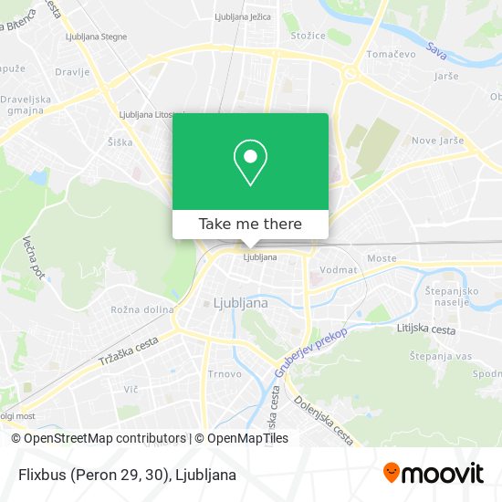 Flixbus (Peron 29, 30) map