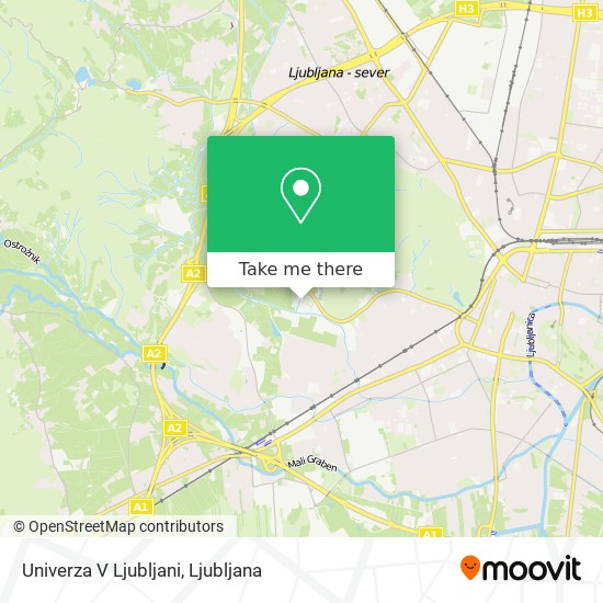 Univerza V Ljubljani map