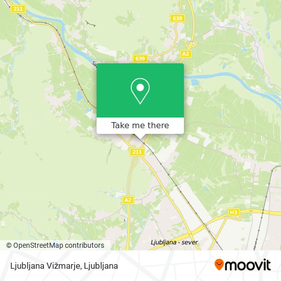 Ljubljana Vižmarje map