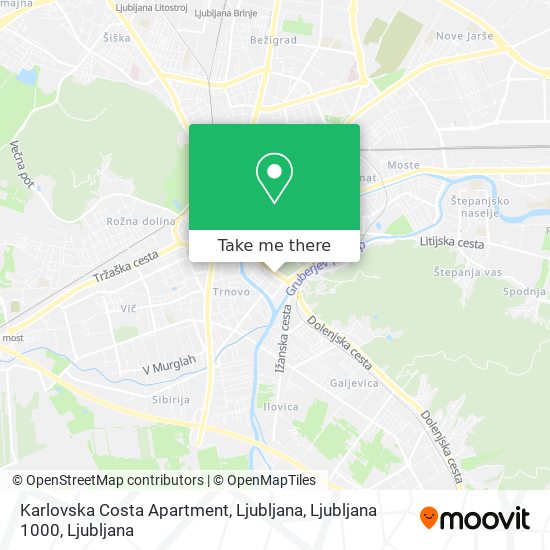 Karlovska Costa Apartment, Ljubljana, Ljubljana 1000 map