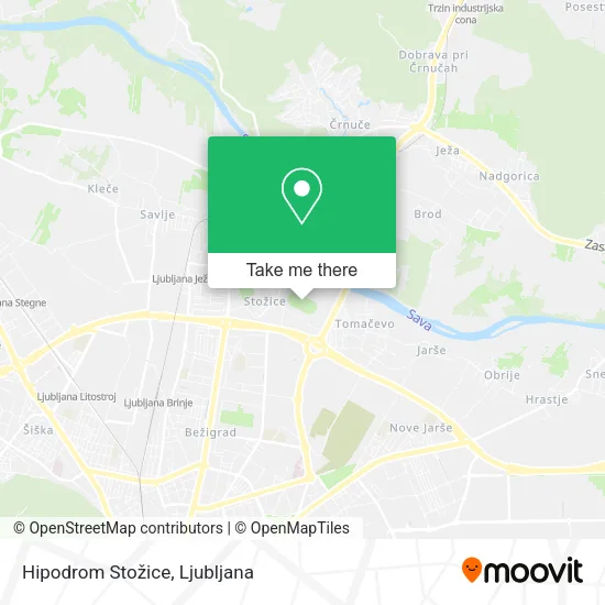 Hipodrom Stožice map