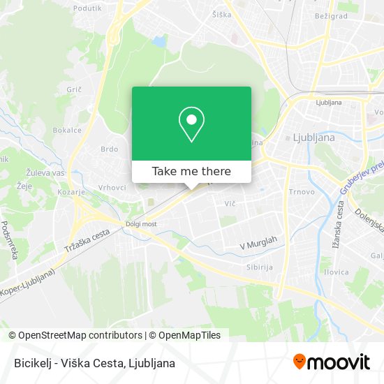 Bicikelj - Viška Cesta map