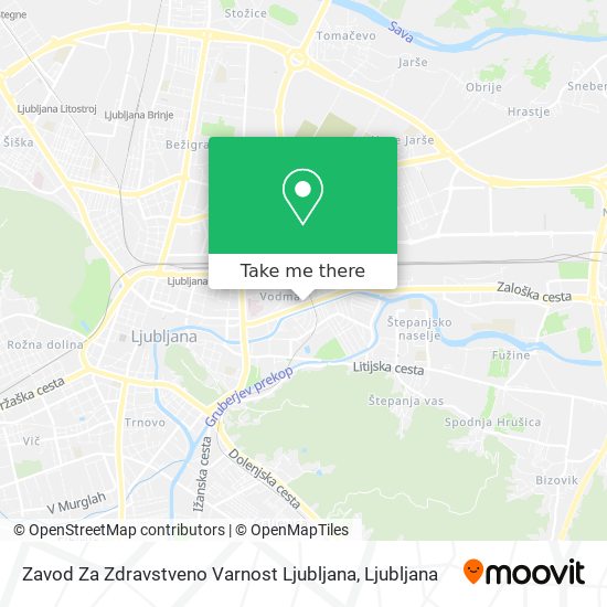 Zavod Za Zdravstveno Varnost Ljubljana map