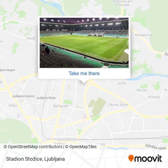 Stadion Stožice map