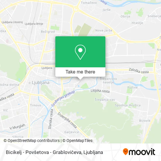 Bicikelj - Povšetova - Grablovičeva map