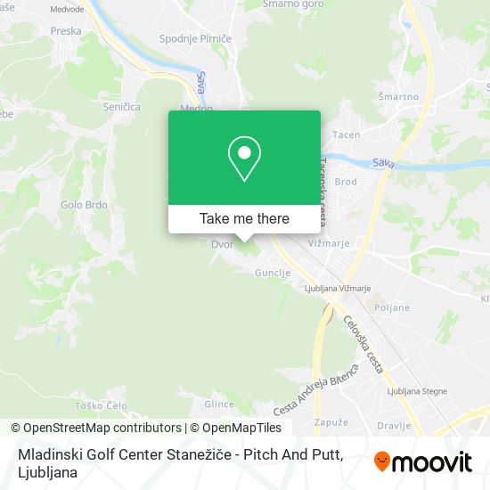 Mladinski Golf Center Stanežiče - Pitch And Putt map