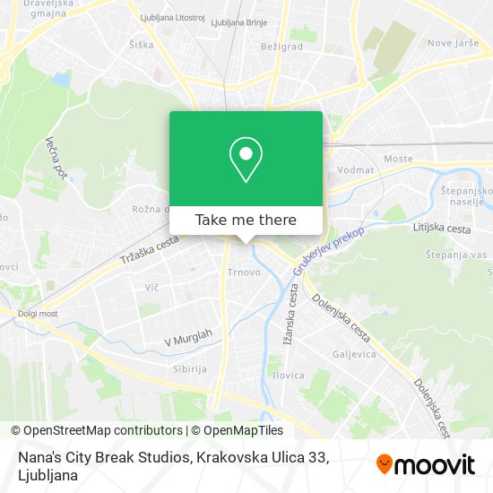 Nana's City Break Studios, Krakovska Ulica 33 map