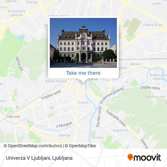 Univerza V Ljubljani map