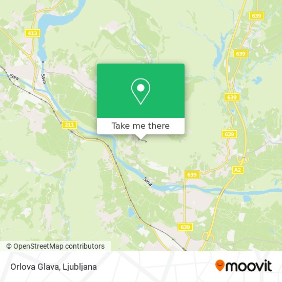 Orlova Glava map