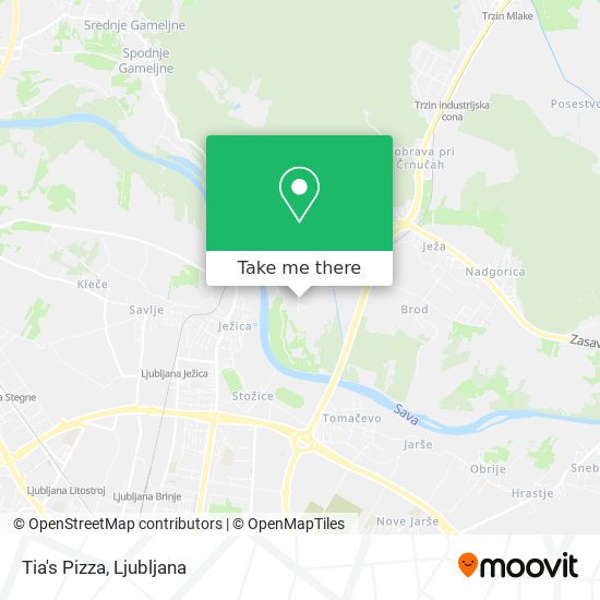 Tia's Pizza map