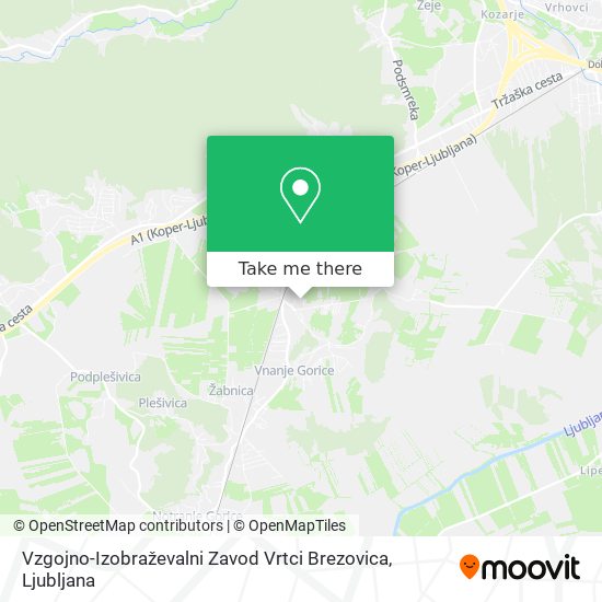 Vzgojno-Izobraževalni Zavod Vrtci Brezovica map