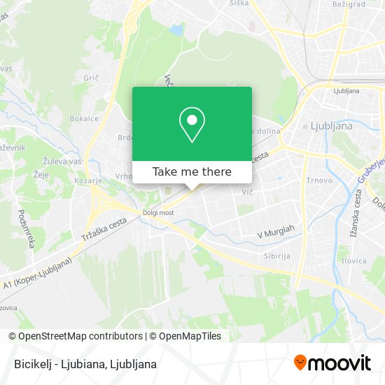 Bicikelj - Ljubiana map