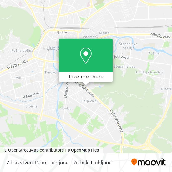 Zdravstveni Dom Ljubljana - Rudnik map
