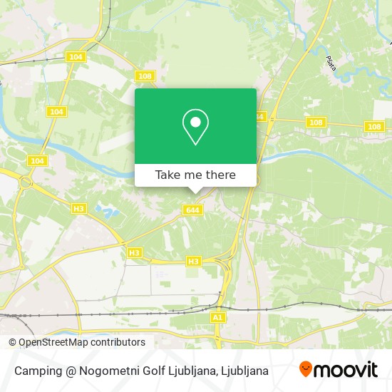 Camping @ Nogometni Golf Ljubljana map