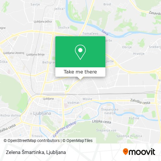 Zelena Šmartinka map
