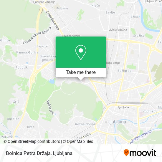 Bolnica Petra Držaja map