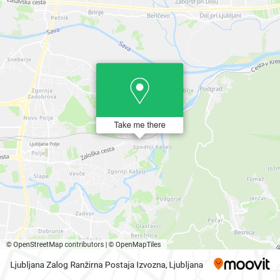 Ljubljana Zalog Ranžirna Postaja Izvozna map
